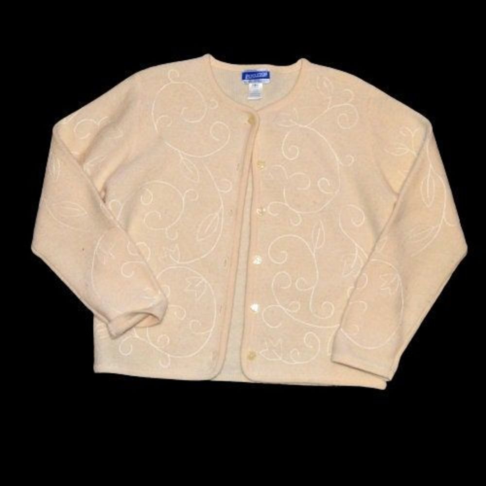 Vintage Pendleton 100% Virgin Wool Embroidered Cardigan Sweater Jacket Hong Kong